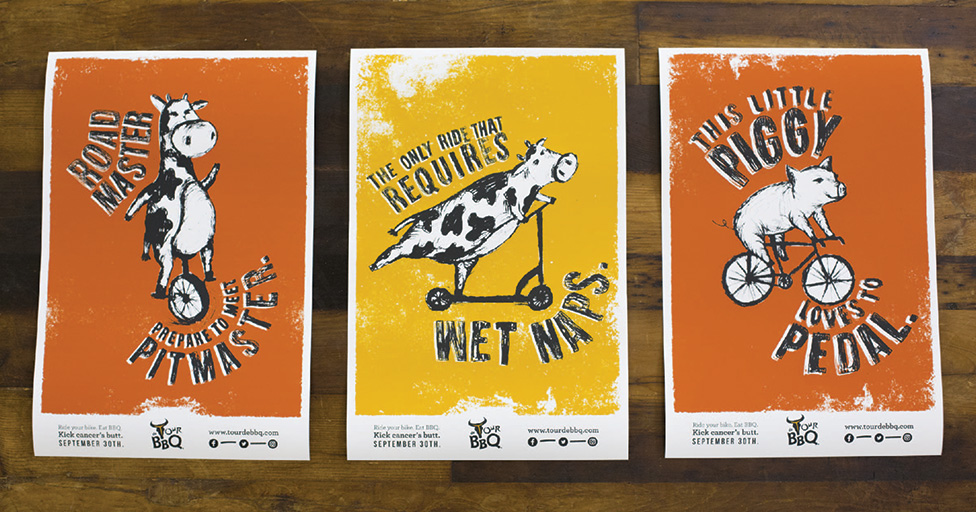 Posters for Tour de BBQ 2017
