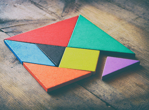 Multi-colored geometry puzzle