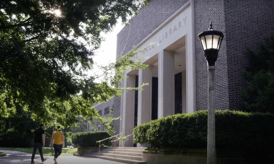 front exterior of linda hall library