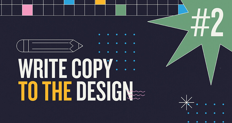 write copy to design approach section