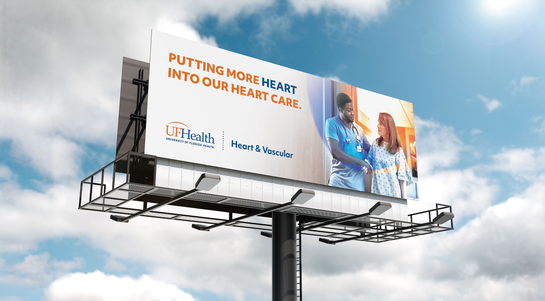 Billboard promoting UF Health saying 