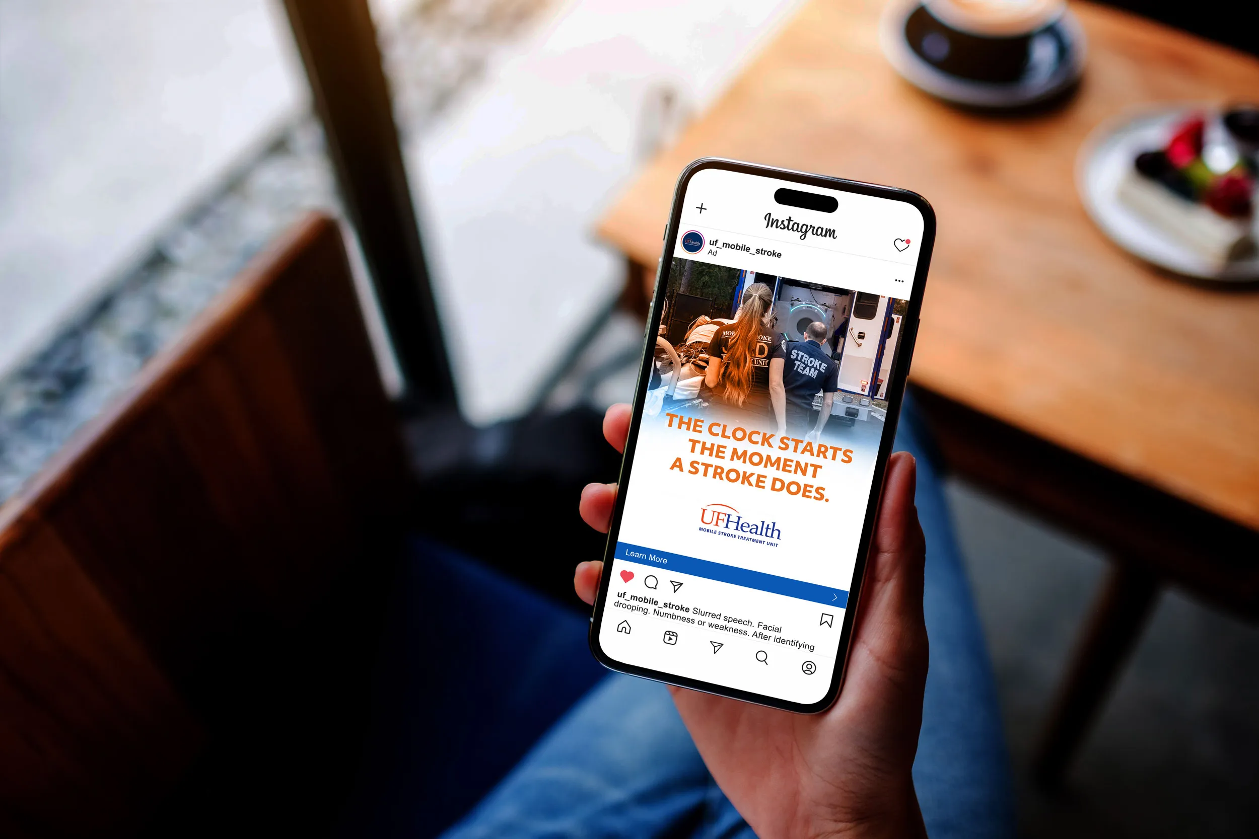 UF health paid social post on Instagram